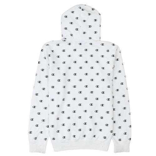 Mens UK Size M Champion White Pullover Hoodie