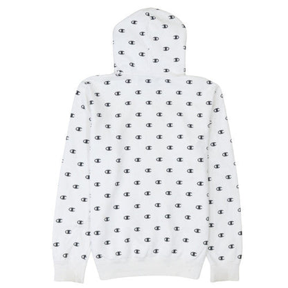 Mens UK Size M Champion White Pullover Hoodie