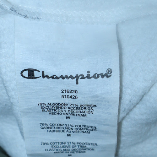 Mens UK Size M Champion White Pullover Hoodie