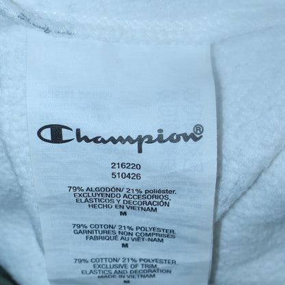 Mens UK Size M Champion White Pullover Hoodie