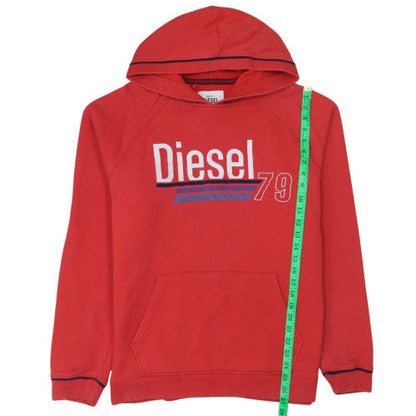 Mens UK Size L Diesel Red Pullover Hoodie