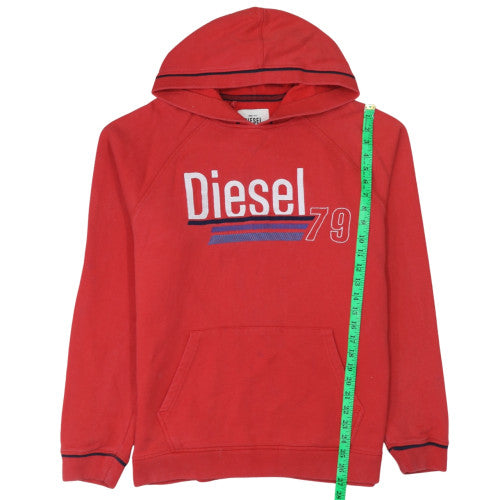 Mens UK Size L Diesel Red Pullover Hoodie