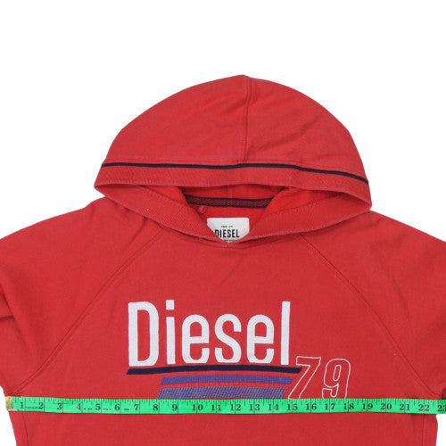 Mens UK Size L Diesel Red Pullover Hoodie