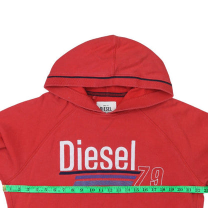 Mens UK Size L Diesel Red Pullover Hoodie
