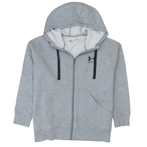 Mens UK Size S Under armour Grey Full Zip Hoodie