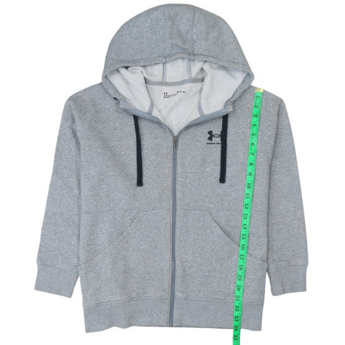 Mens UK Size S Under armour Grey Full Zip Hoodie