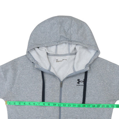 Mens UK Size S Under armour Grey Full Zip Hoodie