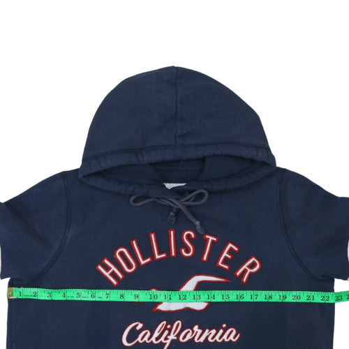 Mens UK Size L Hollister Blue Pullover Hoodie