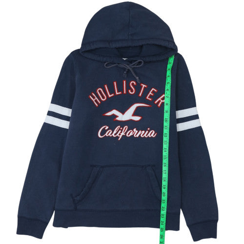Mens UK Size L Hollister Blue Pullover Hoodie