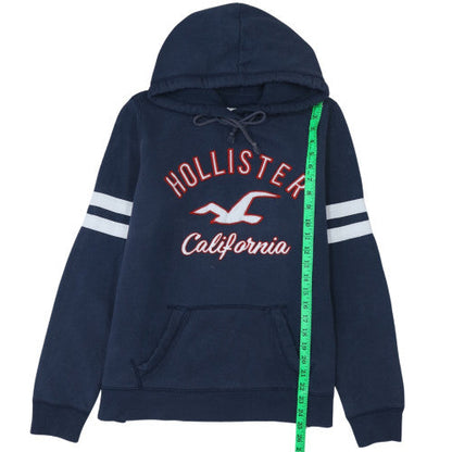Mens UK Size L Hollister Blue Pullover Hoodie