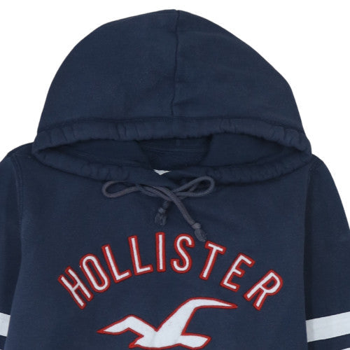 Mens UK Size L Hollister Blue Pullover Hoodie