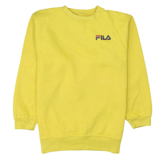 Mens UK Size S FILA Yellow Pullover Sweatshirt