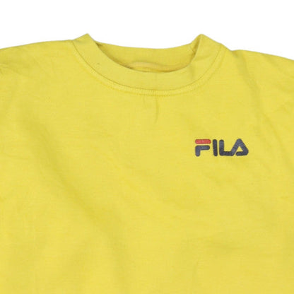 Mens UK Size S FILA Yellow Pullover Sweatshirt