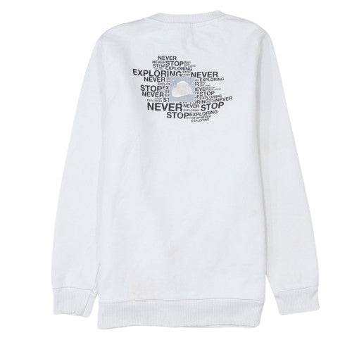 Womens UK Size S The North Face White Pullover Sweatshirt