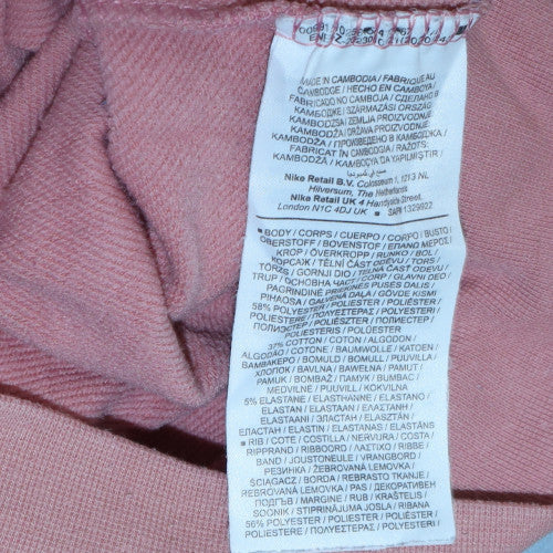 Womens UK Size S Nike Pink Pullover Sweatshirt