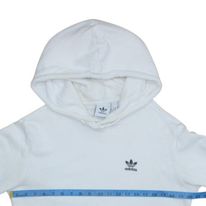 Mens UK Size S adidas White Pullover Hoodie