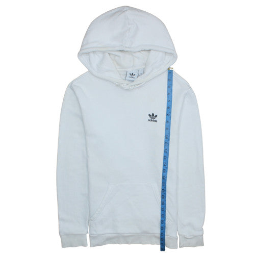 Mens UK Size S adidas White Pullover Hoodie