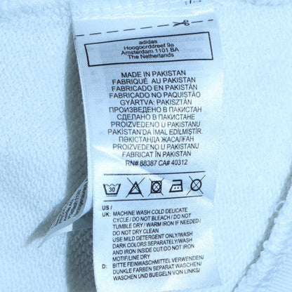 Mens UK Size S adidas White Pullover Hoodie