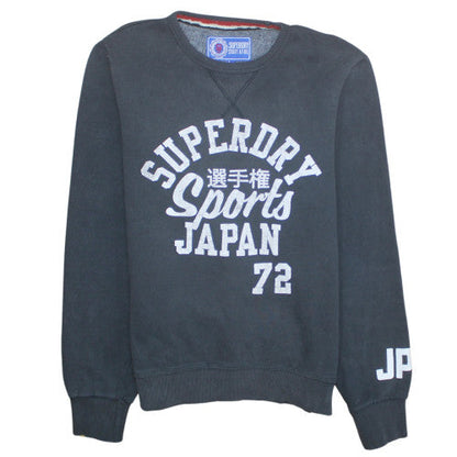 Mens UK Size L Superdry Black Pullover Sweatshirt