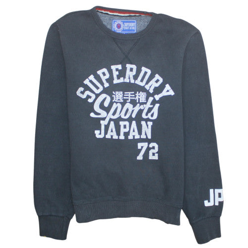 Mens UK Size L Superdry Black Pullover Sweatshirt