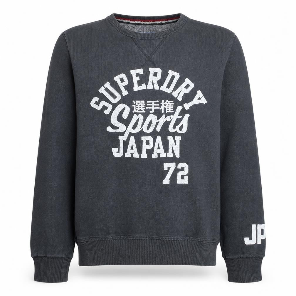Mens UK Size L Superdry Black Pullover Sweatshirt