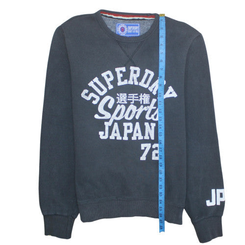 Mens UK Size L Superdry Black Pullover Sweatshirt