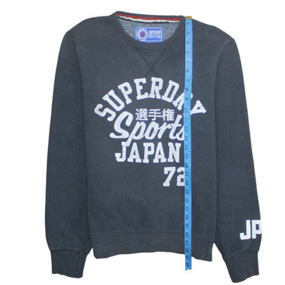Mens UK Size L Superdry Black Pullover Sweatshirt