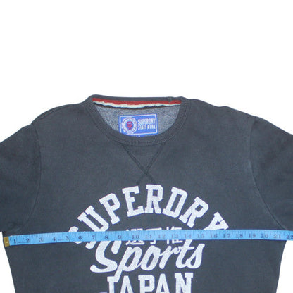 Mens UK Size L Superdry Black Pullover Sweatshirt