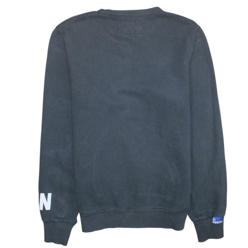 Mens UK Size L Superdry Black Pullover Sweatshirt