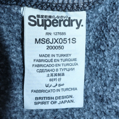 Mens UK Size L Superdry Black Pullover Sweatshirt