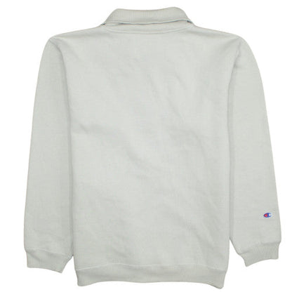 Mens UK Size M Champion White Henley Sweatshirt