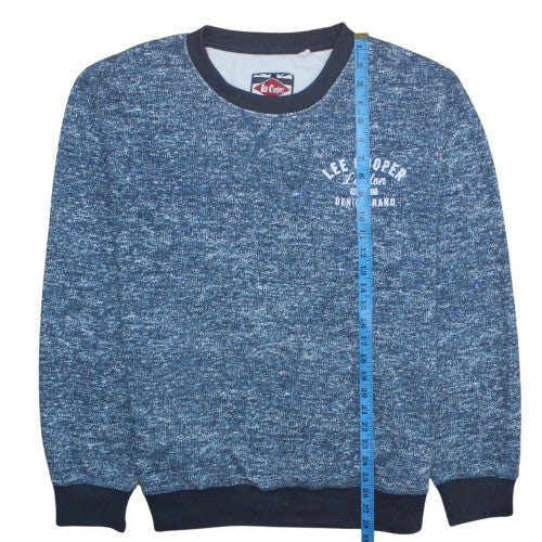 Mens UK Size 2XL Lee Cooper Blue Pullover Sweatshirt