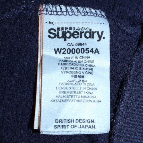 Womens UK Size L Superdry Blue Pullover Hoodie