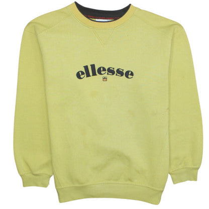 Mens UK Size M ellesse Yellow Pullover Sweatshirt