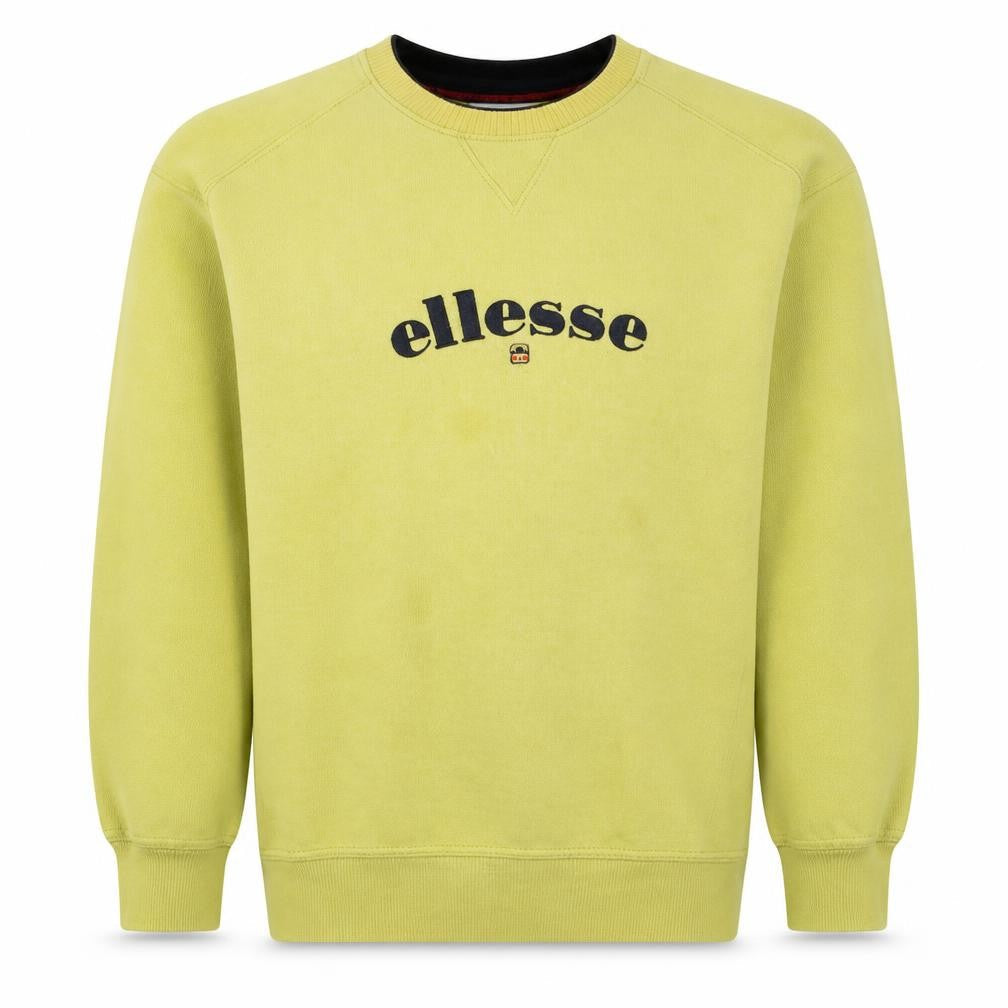 Mens UK Size M ellesse Yellow Pullover Sweatshirt