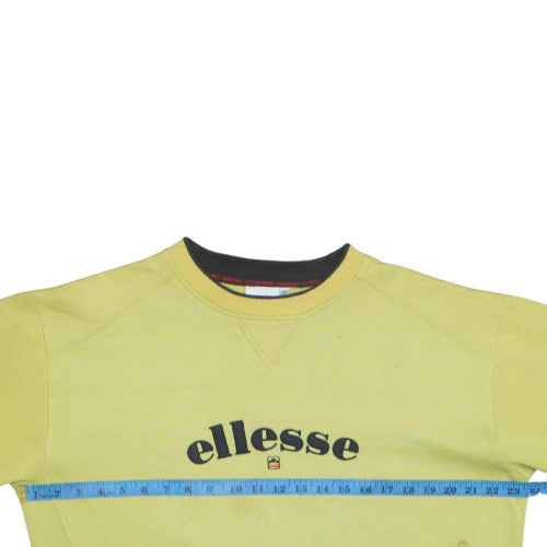 Mens UK Size M ellesse Yellow Pullover Sweatshirt