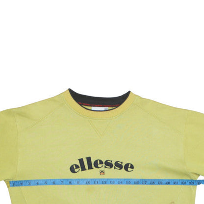 Mens UK Size M ellesse Yellow Pullover Sweatshirt
