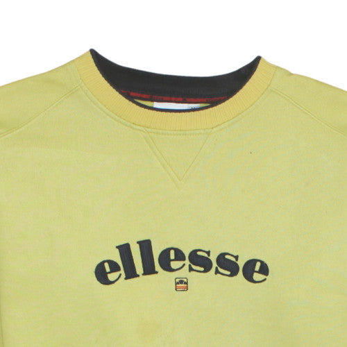 Mens UK Size M ellesse Yellow Pullover Sweatshirt