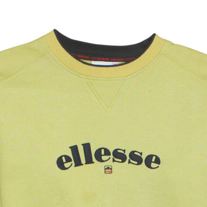 Mens UK Size M ellesse Yellow Pullover Sweatshirt
