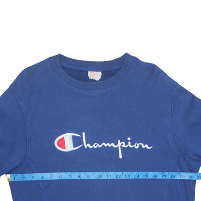 Mens UK Size L Champion Blue Pullover Sweatshirt