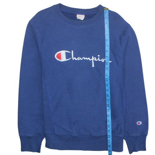 Mens UK Size L Champion Blue Pullover Sweatshirt