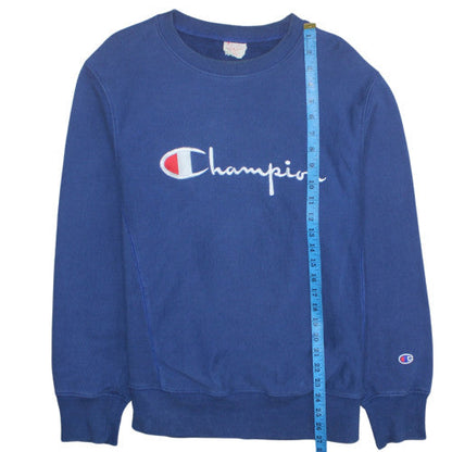 Mens UK Size L Champion Blue Pullover Sweatshirt