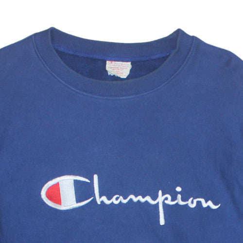 Mens UK Size L Champion Blue Pullover Sweatshirt