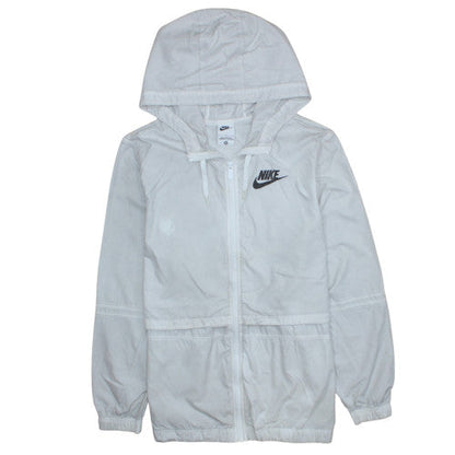 Mens UK Size L Nike White Full Zip Hoodie