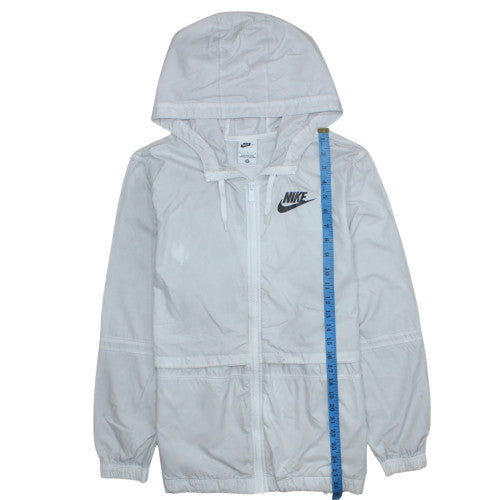 Mens UK Size L Nike White Full Zip Hoodie