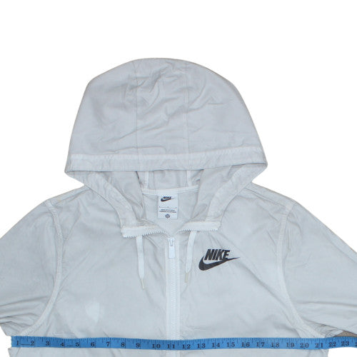 Mens UK Size L Nike White Full Zip Hoodie