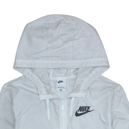 Mens UK Size L Nike White Full Zip Hoodie