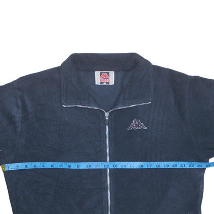 Mens UK Size M Kappa Black Full Zip Sweatshirt