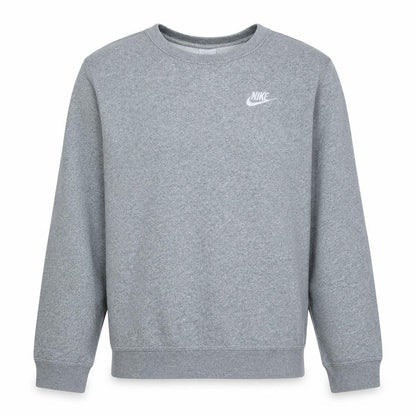 Front view of Nike Teens Grey Pullover Sweatshirt L Crew Neck Sports Fleece