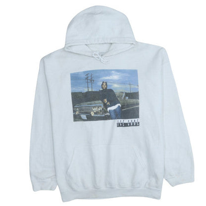 Mens UK Size L Ice Cube White Pullover Hoodie